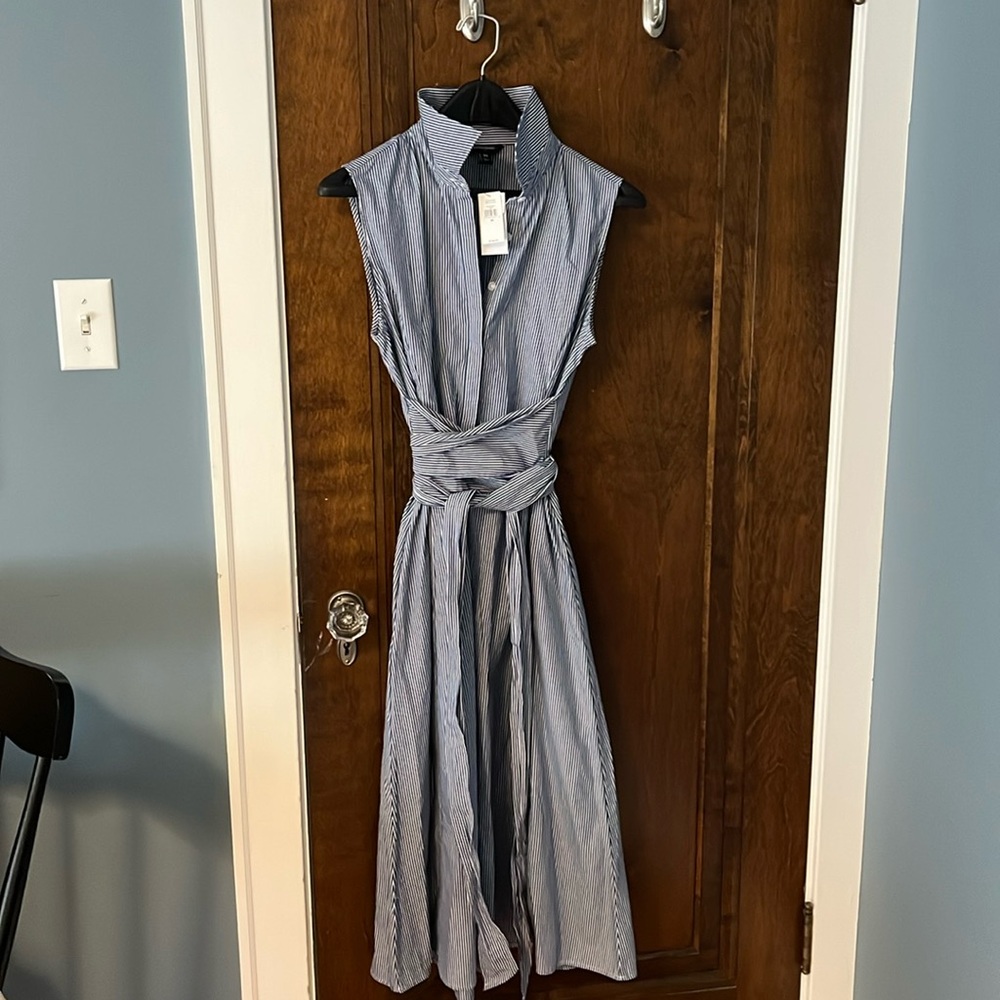 Banana Republic Factory mid length striped summer dress size XS